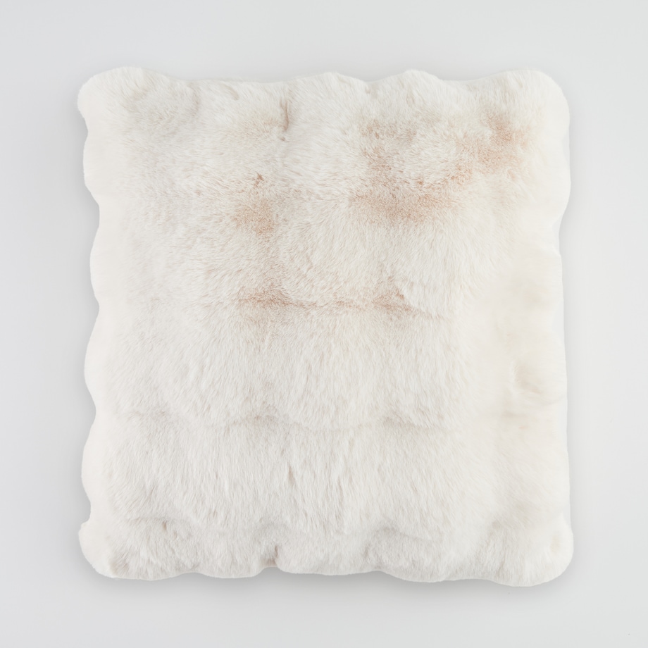 Poszewka Futrzana Bares 45x45 cm w kratę