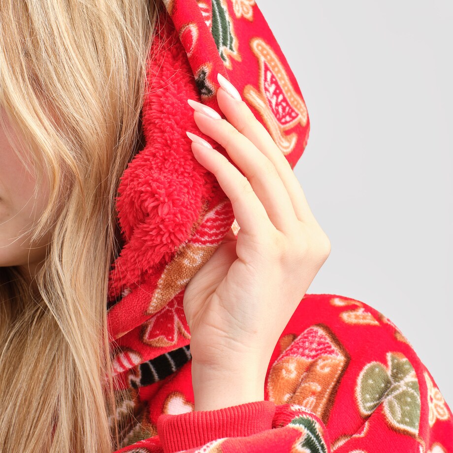 Ponczo Ginno z motywem piernika