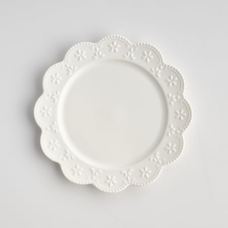 Talerz Deserowy Lace z motywem kwiatowym