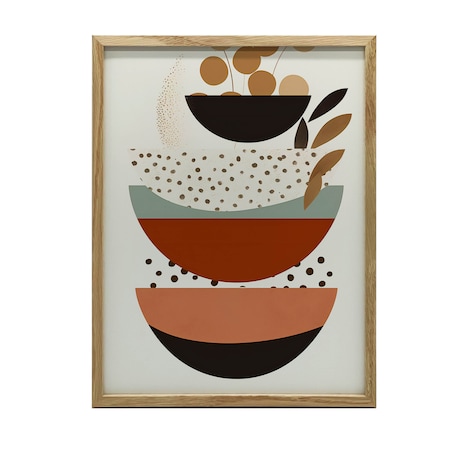 Harmonia Boho, 50x70 cm, rama drewniana jasny dąb, papier matowy 230 gsm