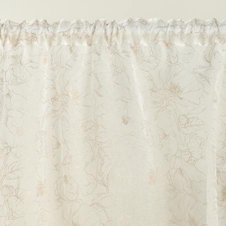 Firana Casinosis 140x250 cm z motywem kwiatowym