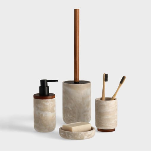 Zestaw Akcesoriów Łazienkowych z Masy Żywicznej Arkano