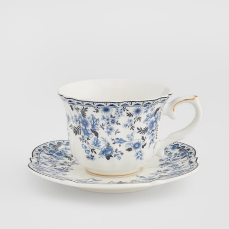 Filiżanka Ze Spodkiem Azuretta z motywem kwiatowym