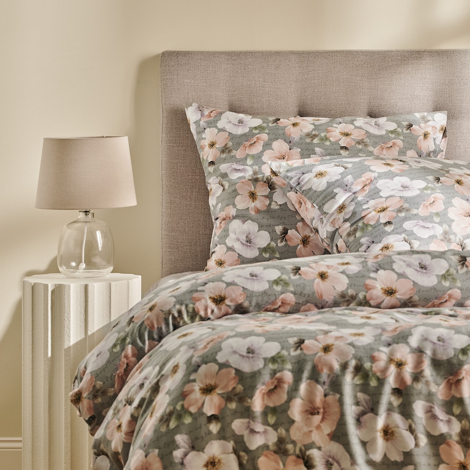 Pościel z bawełny satynowej Borrelio 200x220 cm z motywem kwiatowym