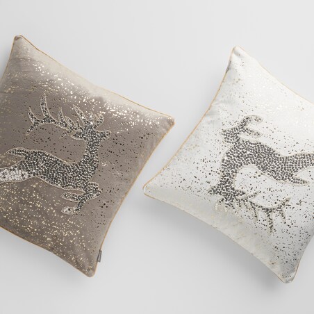 Poszewka Haftowana Dridis 45x45 cm z motywem renifera