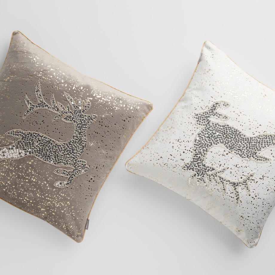 Poszewka Haftowana Dridis 45x45 cm z motywem renifera