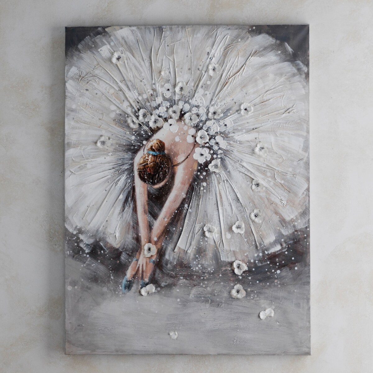 Ręcznie zdobiony obraz z płótnie z motywem baletnicy cherry slope 90x120