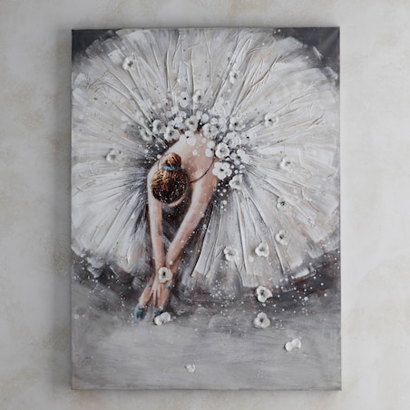 Ręcznie zdobiony obraz z płótnie z motywem baletnicy cherry slope 90x120