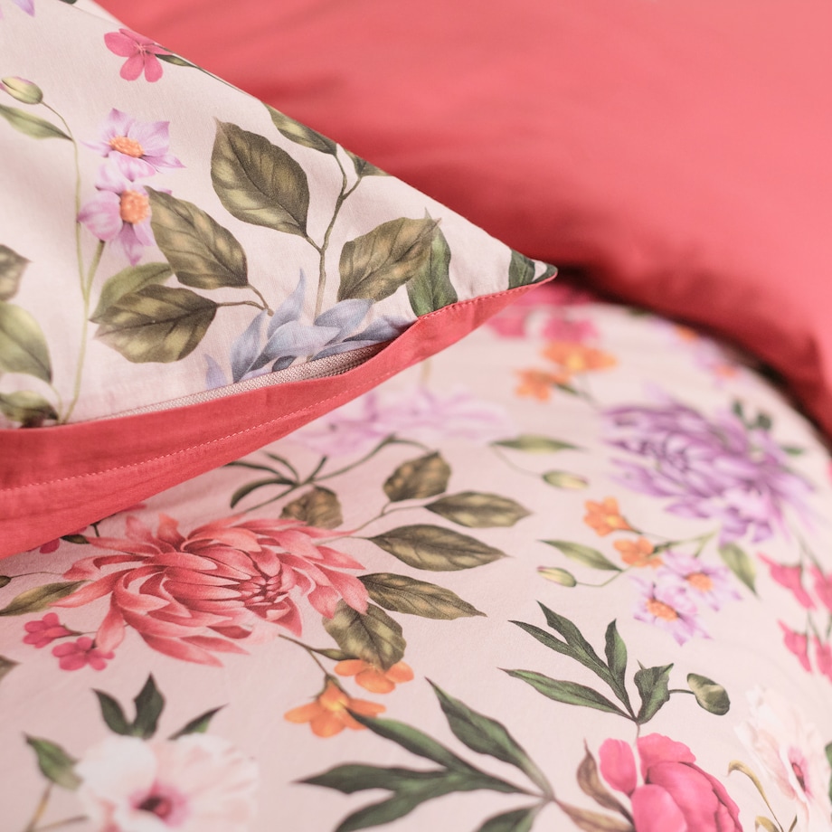 Pościel Bawełniana Tenebrosa 140x200 cm z motywem kwiatowym