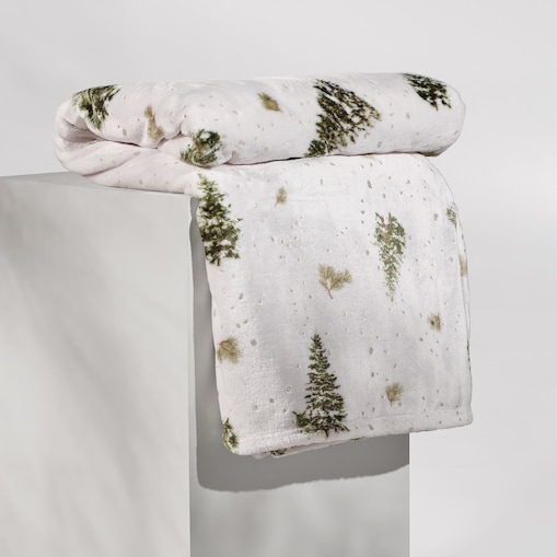 Drukowany koc Cosmerry 150x200 cm z motywem choinki