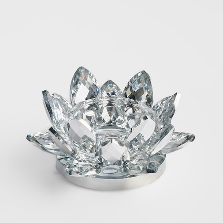 Świecznik Cristal shine small z motywem kwiatowym