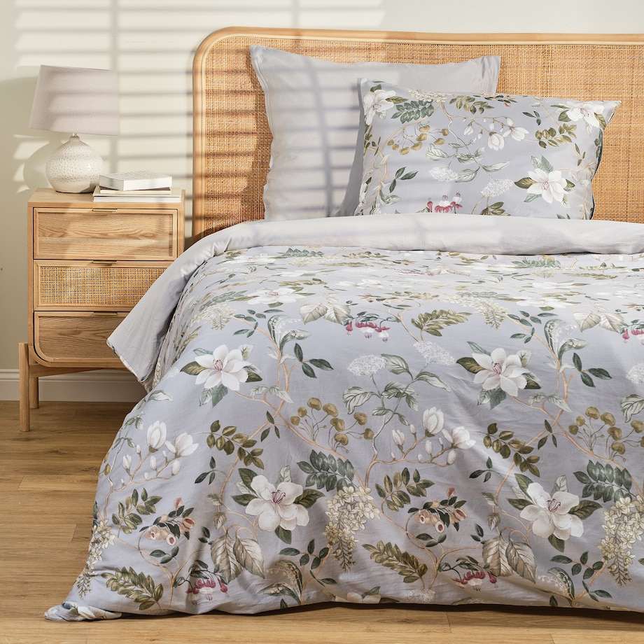 Pościel z bawełny satynowej Rebeccas 160x200 cm z motywem kwiatowym
