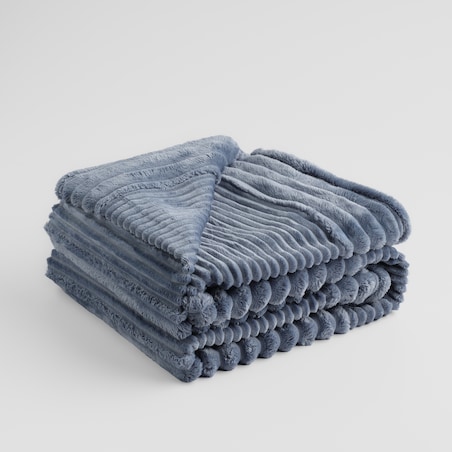 Jednokolorowy koc żakardowy Divite 150x200 cm