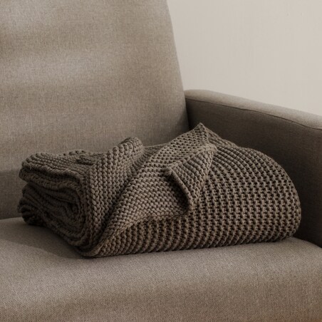 Koc jednokolorowy dzianinowy Zaldar 70x85 cm