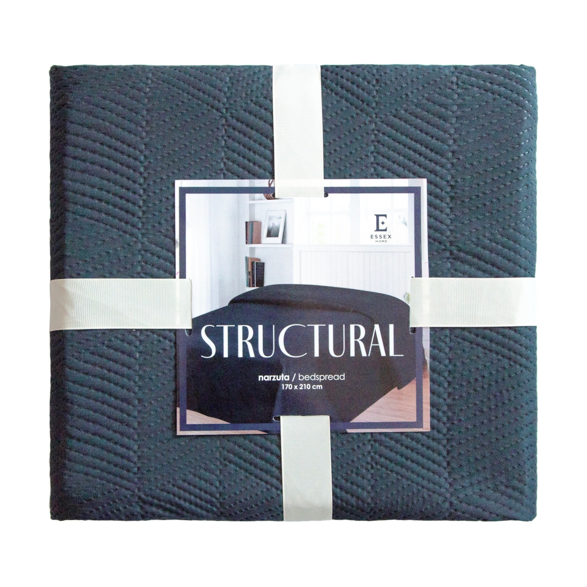 Jednokolorowa narzuta na łóżko Structural 170x210 cm