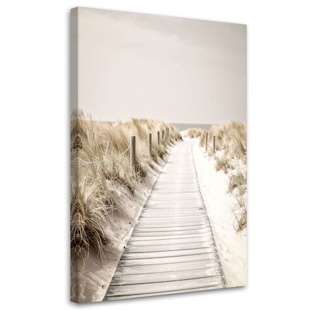 Obraz do salonu sypialni pokoju, Kładka na plażę wydmy natura 80x120