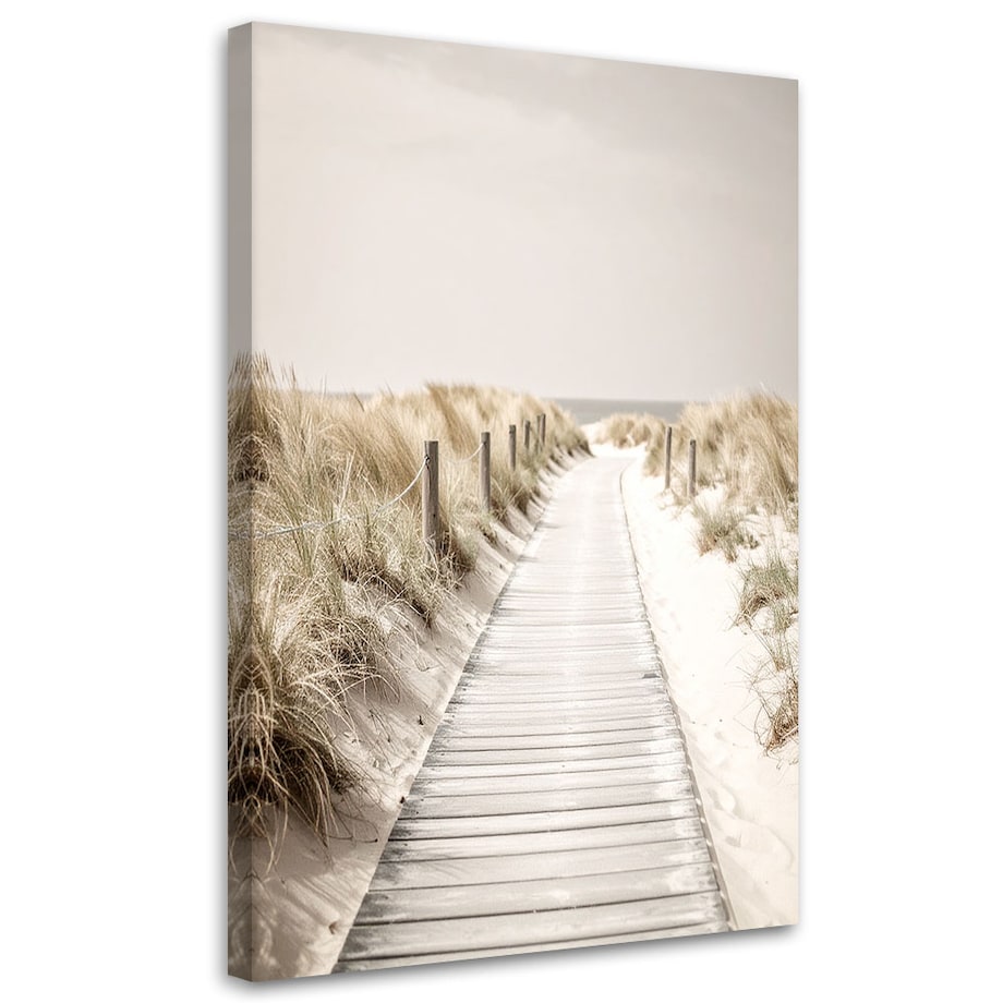 Obraz do salonu sypialni pokoju, Kładka na plażę wydmy natura 80x120