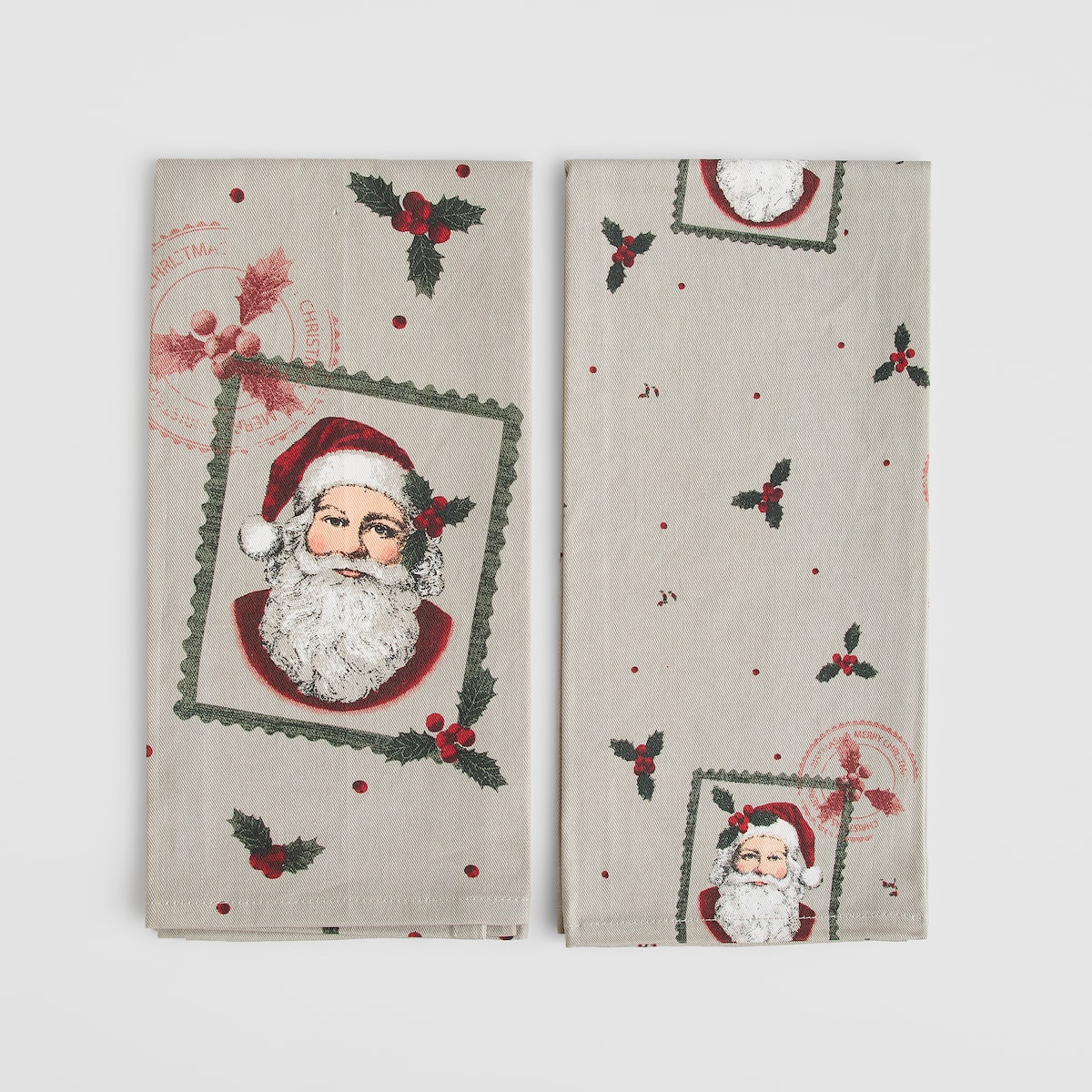 Komplet Ścierek Winterpost 45x65 cm z motywem mikołaja