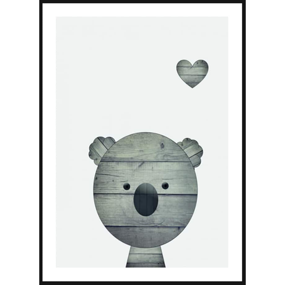 Poster Story, Plakat, Obraz - Drewniany Koala