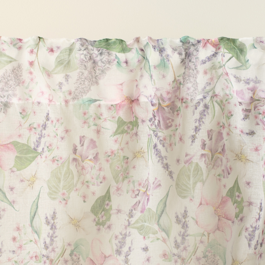 Firana Bezillo 140x250 cm z motywem kwiatowym