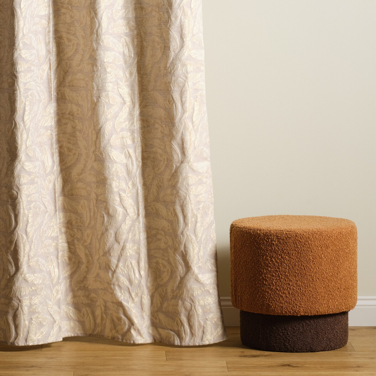 Zasłona Żakardowa Sparkleaf 140x250 cm z motywem liściastym