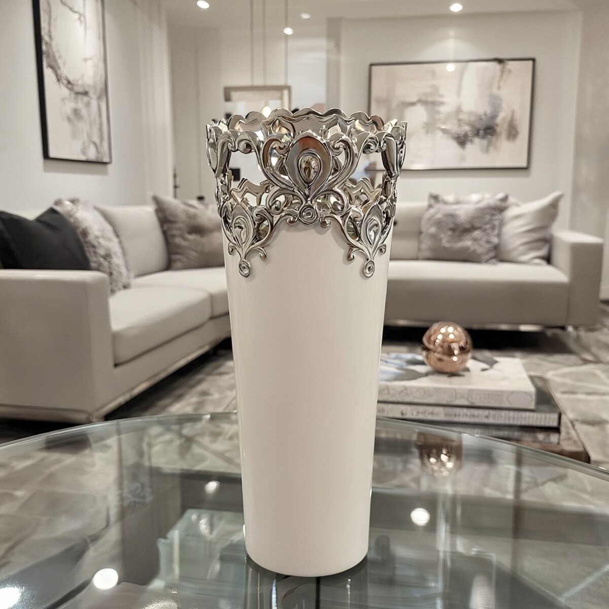 Wazon Palazzo z motywem geometrycznym