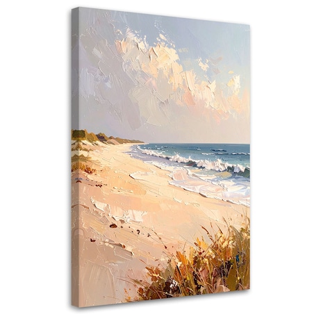 Feeby Obraz do salonu sypialni, Morze Plaża Wydmy efekt farby 70x100