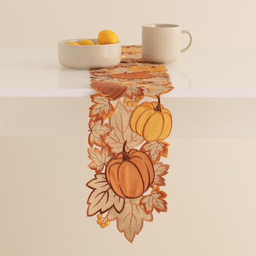Bieżnik Haftowany Pumpkin latte 18x158 cm