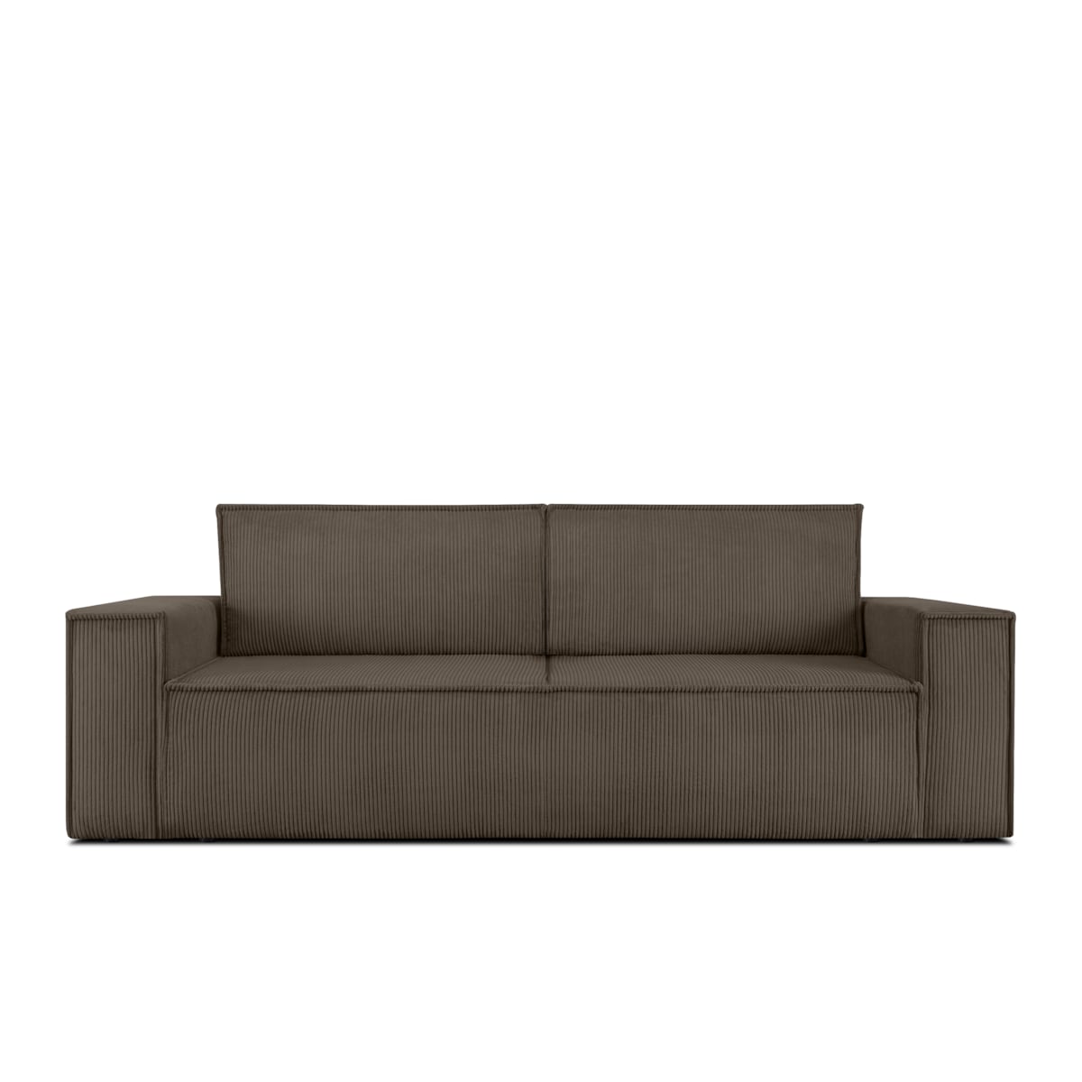 KONSIMO NAPI Sofa 3-osobowa z brązowym pojemnikiem na łóżko