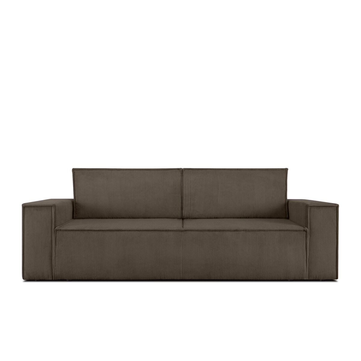 KONSIMO NAPI Sofa 3-osobowa z brązowym pojemnikiem na łóżko