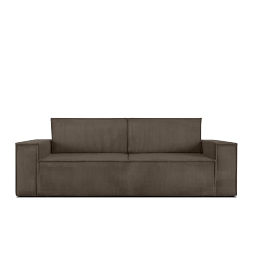 KONSIMO NAPI Sofa 3-osobowa z brązowym pojemnikiem na łóżko