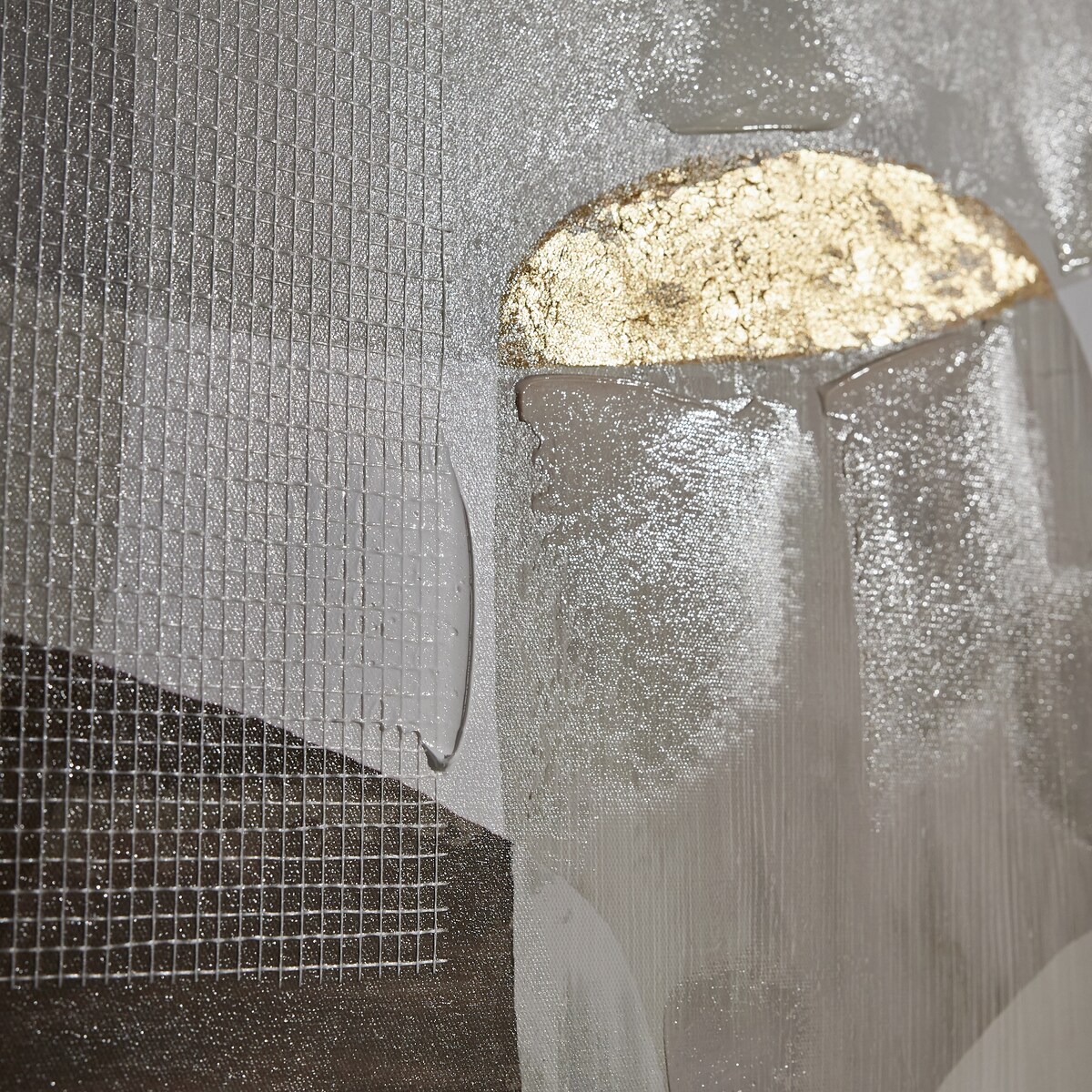 Ręcznie zdobiony obraz w ramie Lija z motywem geometrycznym