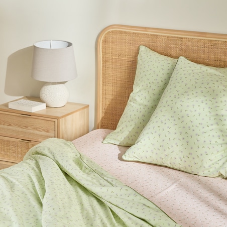 Pościel bawełniana z lamówką Avis 160x200 cm z motywem kwiatowym