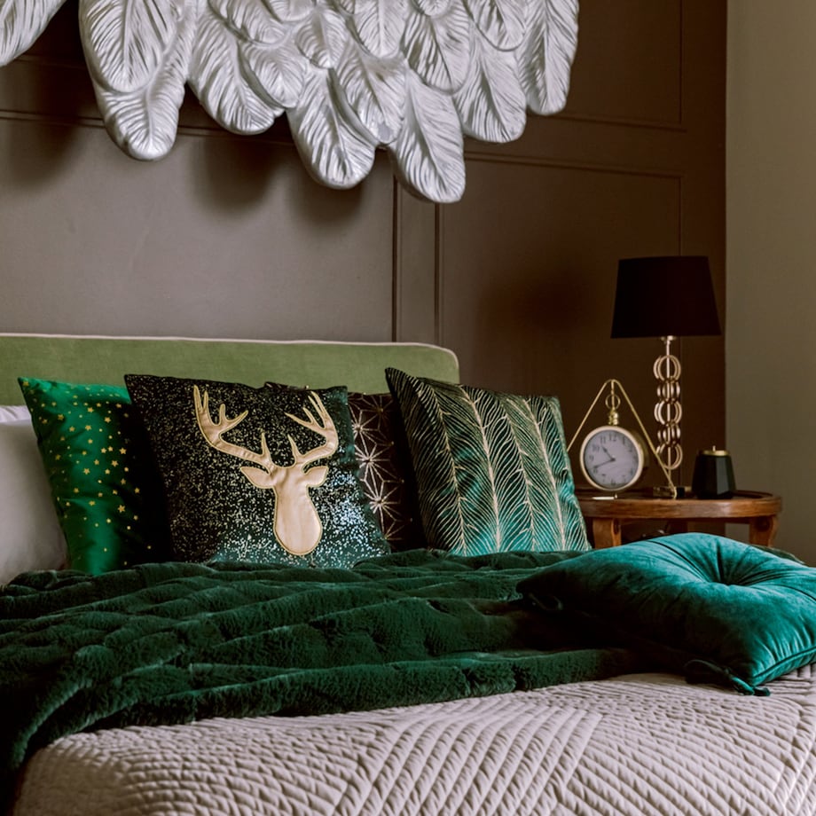 Narzuta Welwetowa w Przeszywany Geometryczny Wzór Minister 240x260 cm