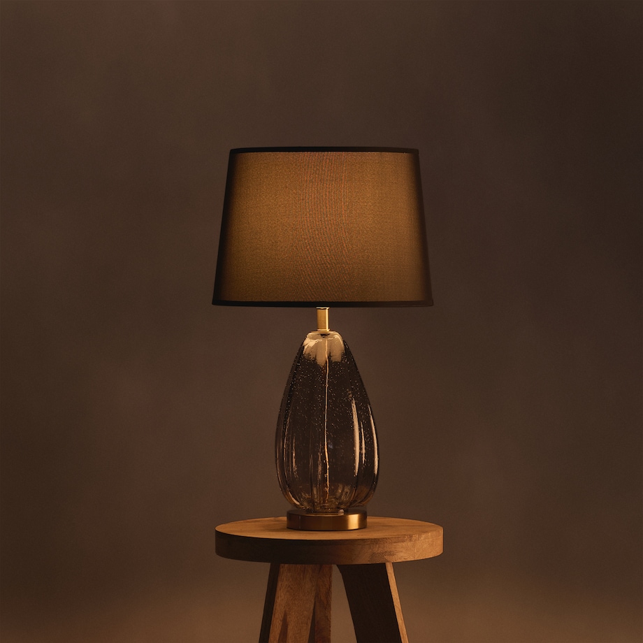 Lampa Stołowa Ze Szklaną Podstawą Glasis