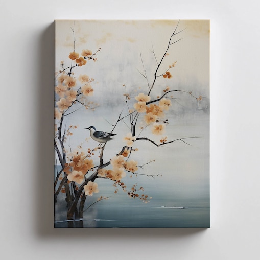 Wiosenne Cuda na Wiśni, 50x70 cm, bez ramy, płótno premium na blejtramie