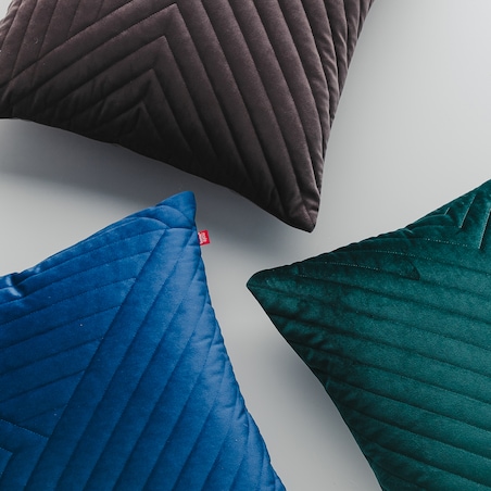 Poszewka Welwetowa Minister 45x45 cm z motywem geometrycznym