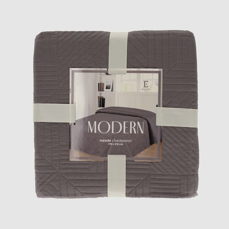 Jednokolorowa narzuta na łóżko z wytłoczonym wzorem Modern 170x210 cm