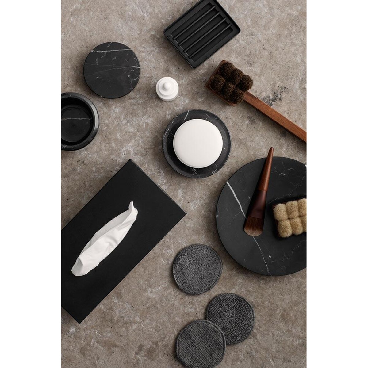 Bawełniane płatki do demakijażu z woreczkiem ASEA, pewter, 7 szt.