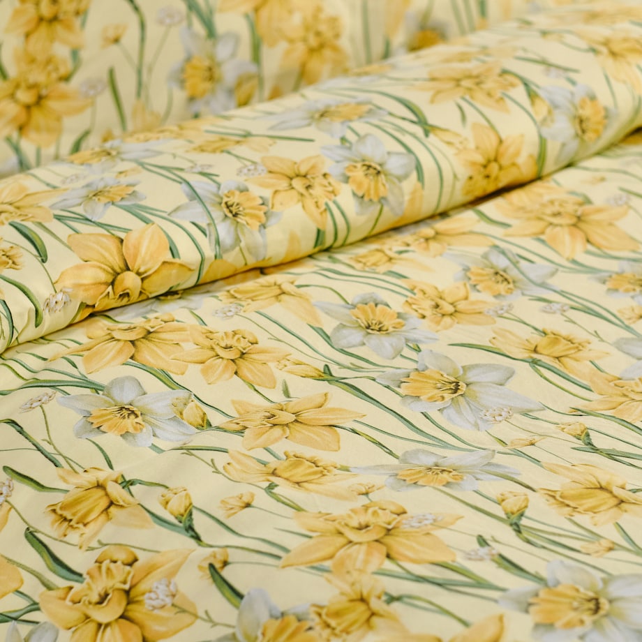 Pościel z bawełny satynowej Daffelis 160x200 cm z motywem kwiatowym