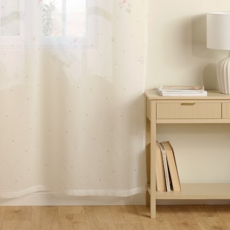 Firana Bezillo 140x250 cm z motywem kwiatowym