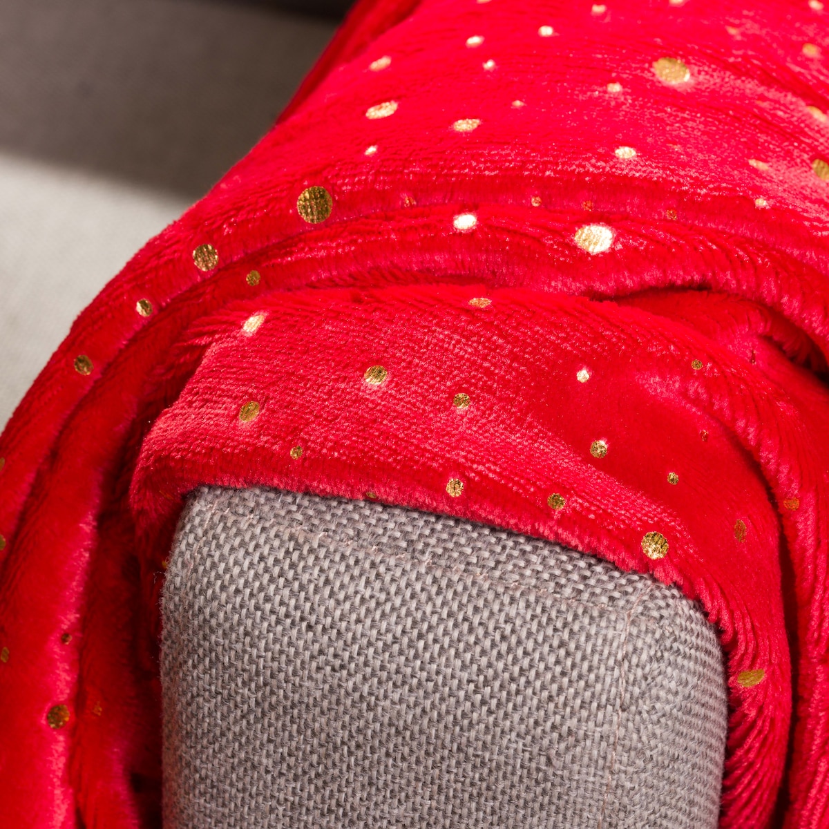 Wzorzysty koc Festive dots 130x170 cm