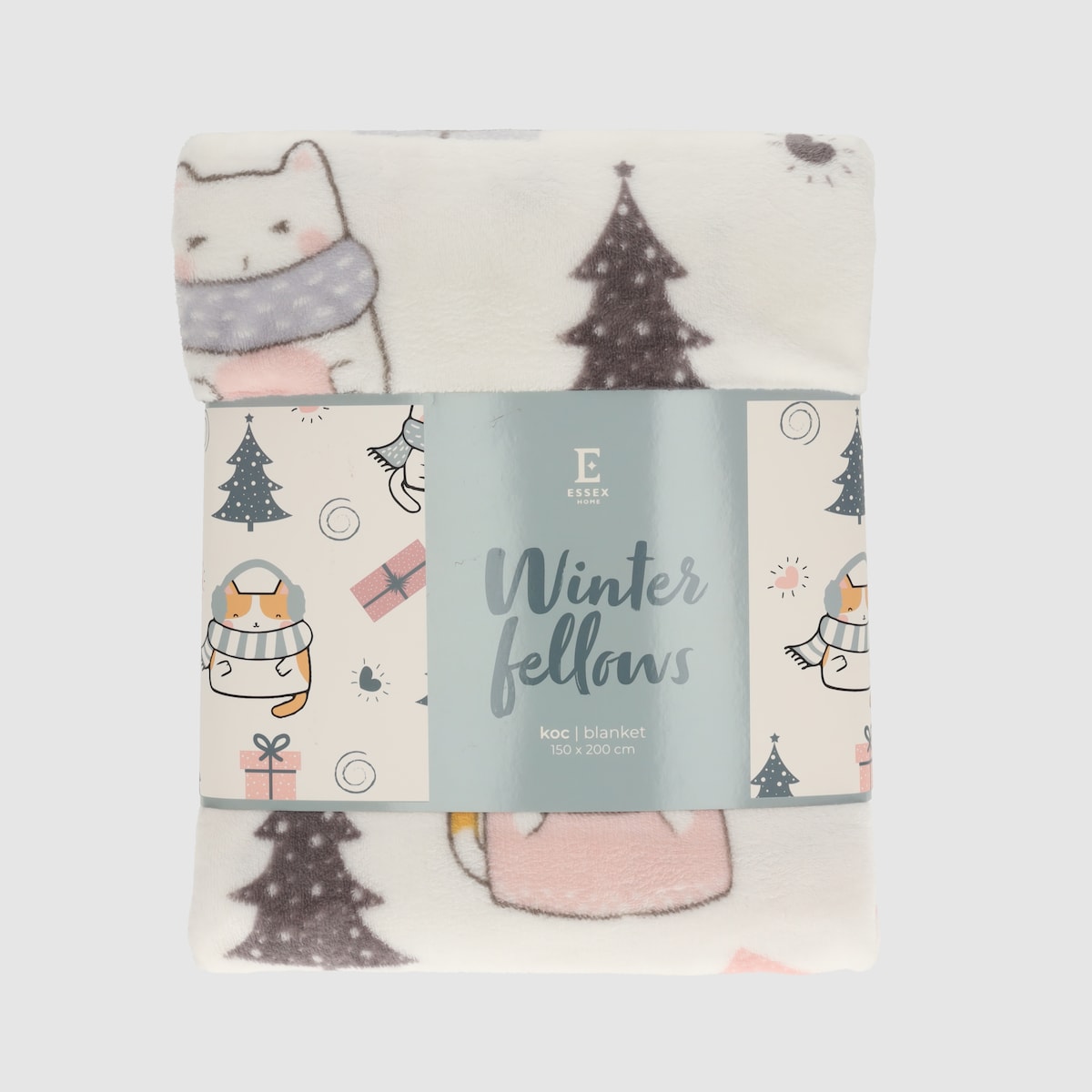 Drukowany koc Winter Fellows 150x200 cm