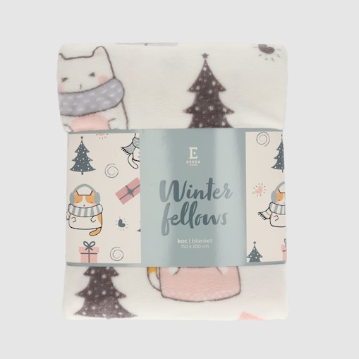 Drukowany koc Winter Fellows 150x200 cm