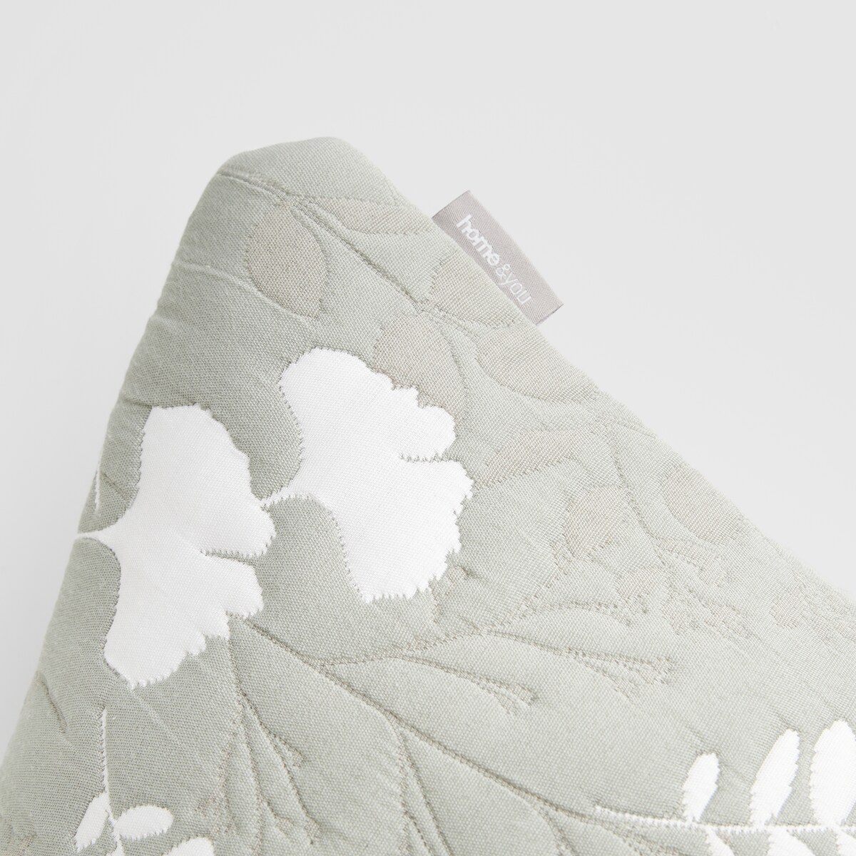 Poszewka Żakardowa Florena 45x45 cm z motywem liściastym