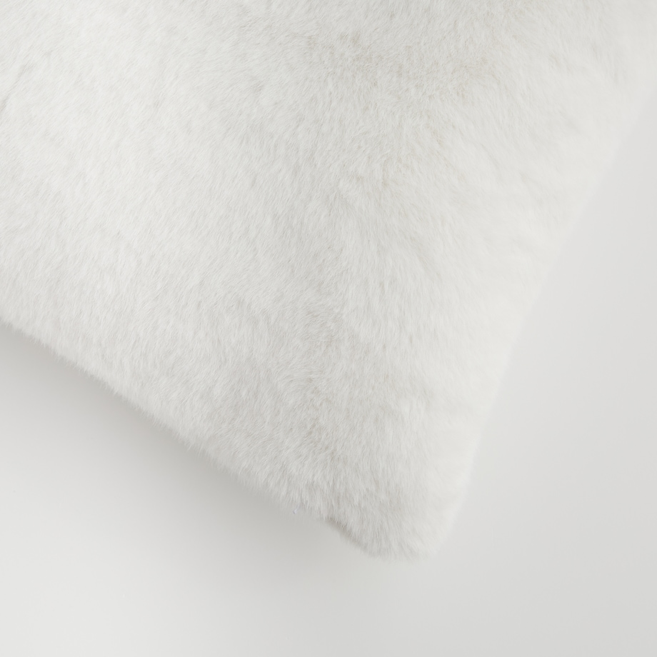 Poszewka Futrzana Molinio 45x45 cm w kratę