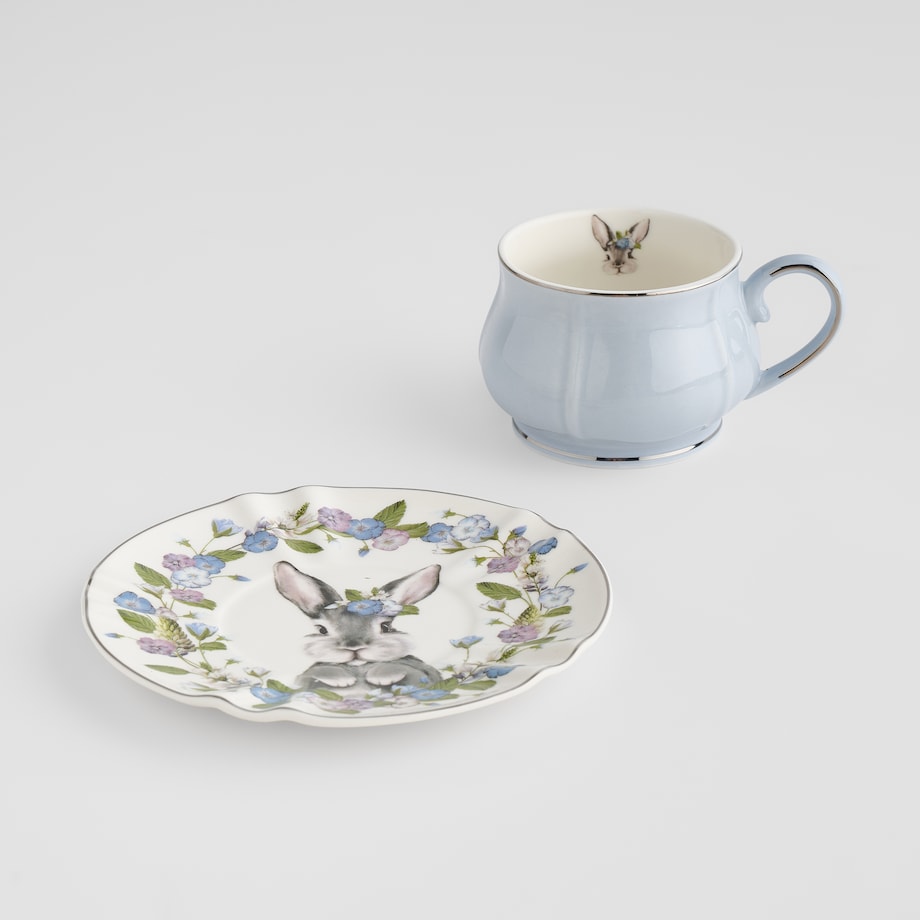 Filiżanka Ze Spodkiem Pansilo z motywem królika