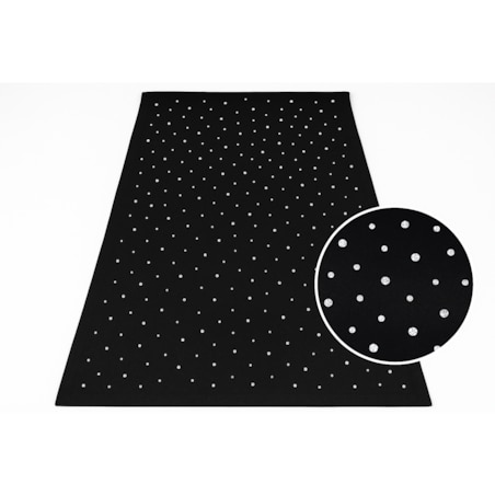 Bieżnik 60x120 cm czarny z kryształkami