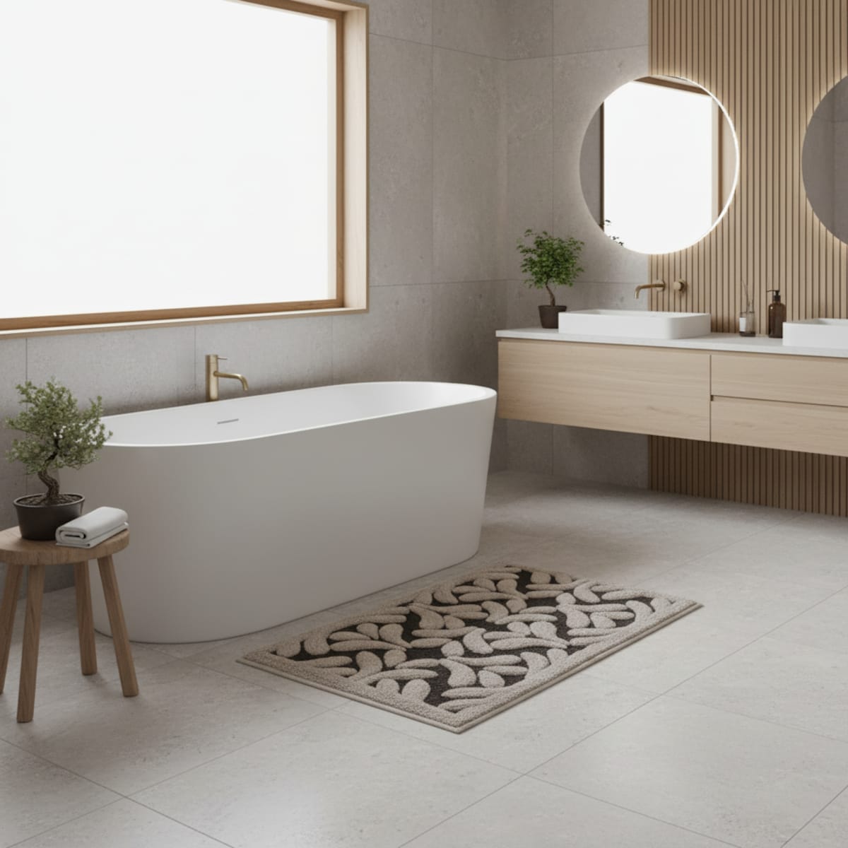 Dywanik łazienkowy Laval 50x80 cm z motywem arabeski