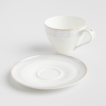 Filiżanka Ze Spodkiem Cadena z motywem geometrycznym